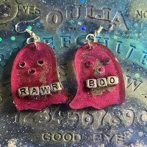 Ghost resin earrings